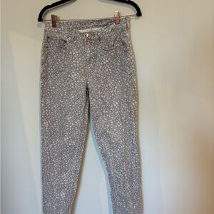 American Eagle Outfitters Floral Gray Skinny Jeans